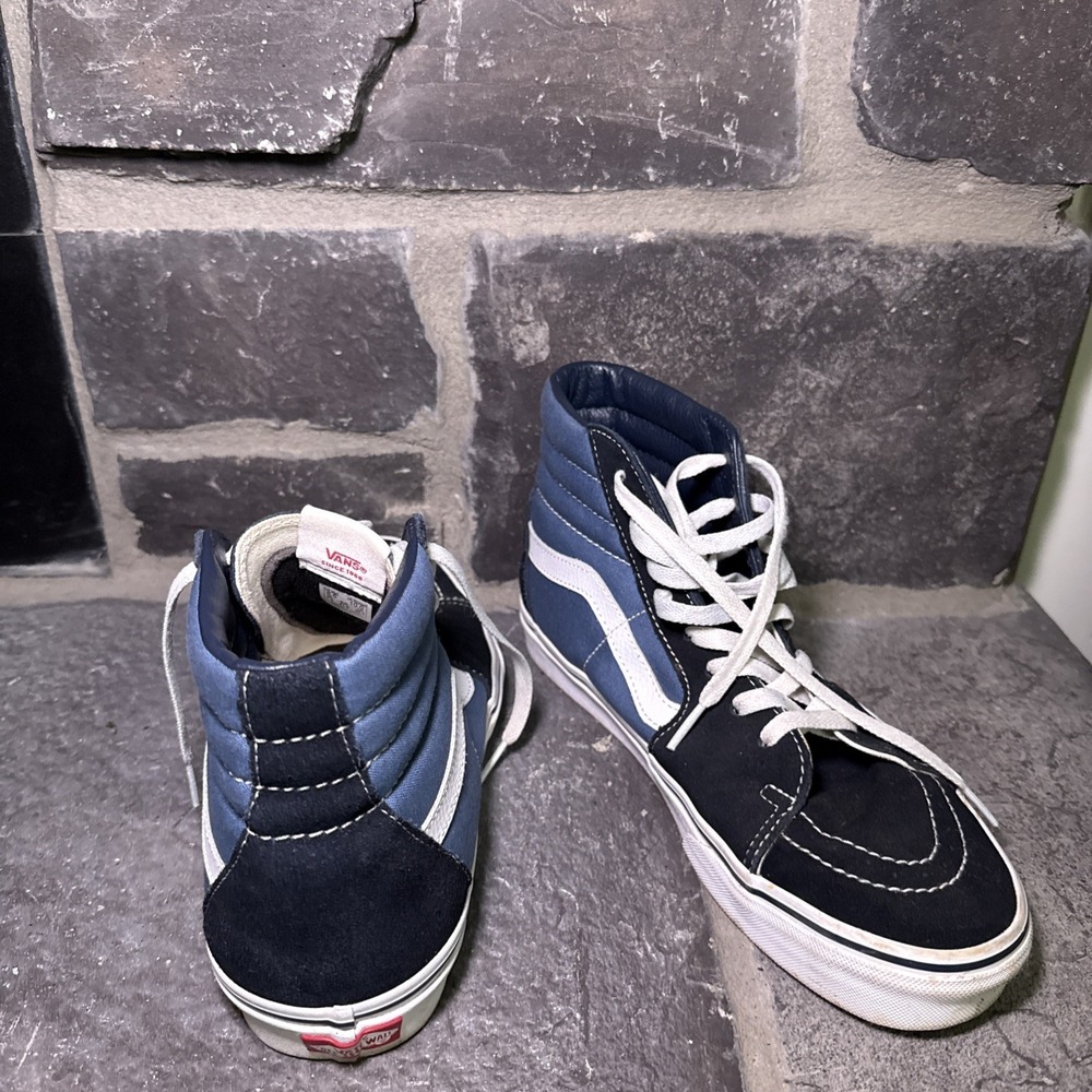 VANS Sk8-HI Navy Classic High Top Sneakers Shoes Men's Size 8.5/ Womens 10